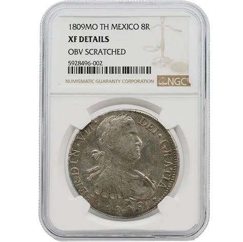 1809 MO TH Mexico 8 Reales NGC XF Details CV Coins Collectables