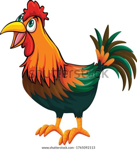 Rooster Cartoon Vector Art Illustration Stock Vector Royalty Free