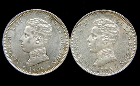 Spain Alfonso XIII 2 Pesetas 1905 19 05 SMV Silver Catawiki