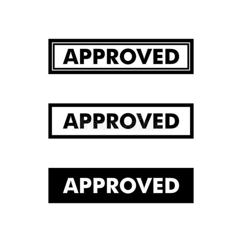 Black Approved Square Rubber Stamp Isolated on White Background. Vector Illustration. Approved ...