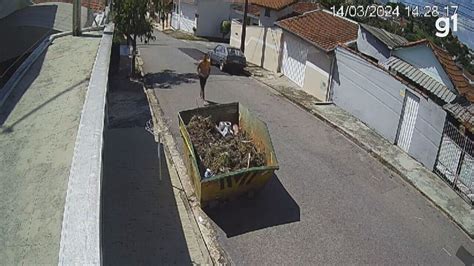 Vídeo Câmeras de segurança flagram suspeito de latrocínio após o crime