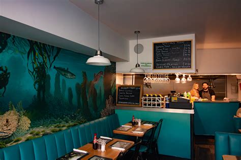 Murals In Platters Seafood Restaurant Plymouth Sacredart Murals