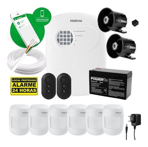 Kit Alarme Intelbras Monitorado App Celular 6 Sensor Sem Fio