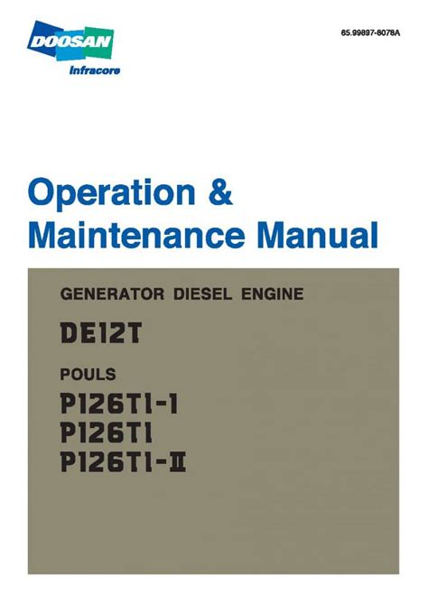 Doosan Engine P126TI P126TI P126TI 1 DE12T Operation Maintenance