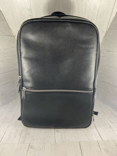 Samsonite Classic Leather Slim Backpack Black One Size New 126036 1041