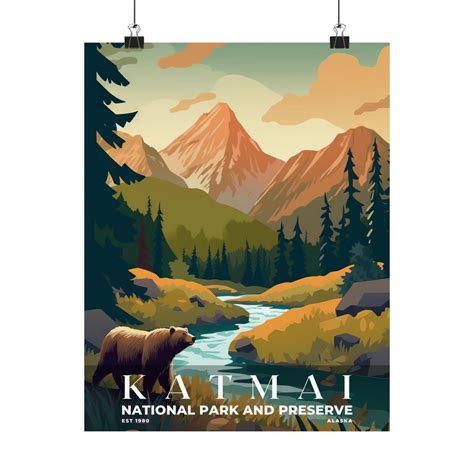 ELNEIT Katmai National Park Poster Unframed Matte Paper S05