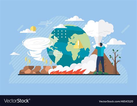 Climate change weather global greenhouse warming Vector Image