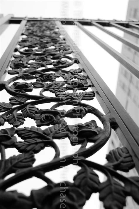 Floral Iron Fence, Wrought Iron Fence, Black and White, Wall Art - Etsy