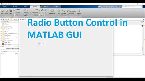 How To Use Radio Button In Matlab Gui Radio Button In Matlab Gui