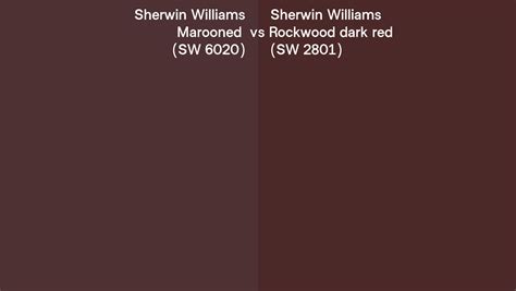 Sherwin Williams Marooned Vs Rockwood Dark Red Side By Side Comparison