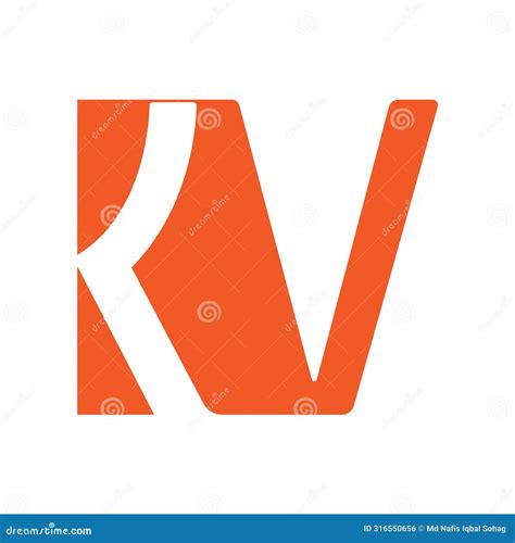 Design Inicial De Logotipo De Letras Kv Modelo De Logotipo Do Kv Vetor