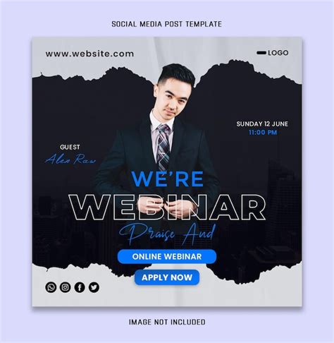 Premium Psd Online Webinar Social Media Post Template