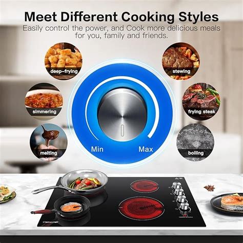 Amzchef Inch Electric Cooktop Built In Electric Burner With