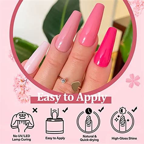 Azurebeauty Dip Powder Nail Kit Starter Clear Nude Pink Glitter