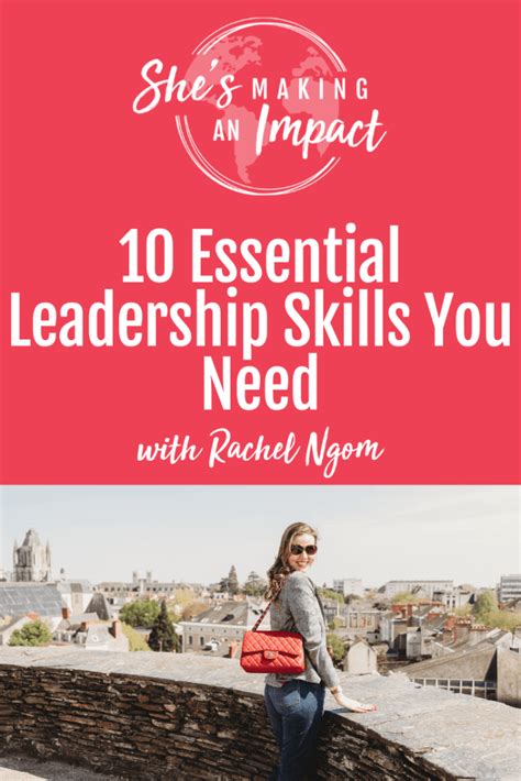 10 Essential Skills That You Need As A Leader Rachel Ngom