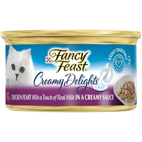 Fancy Feast Creamy Delights Chicken Feast in a Creamy Sauce Canned Cat ...