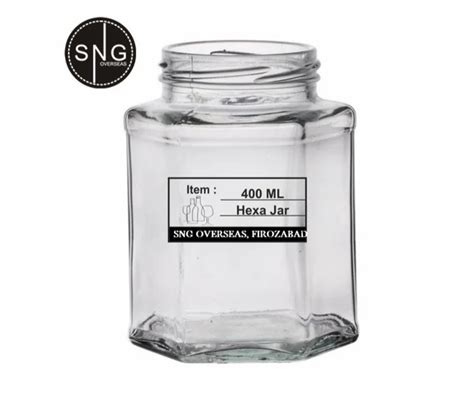 Ml Hexagonal Glass Jar For Pickel Storage At Rs Piece In