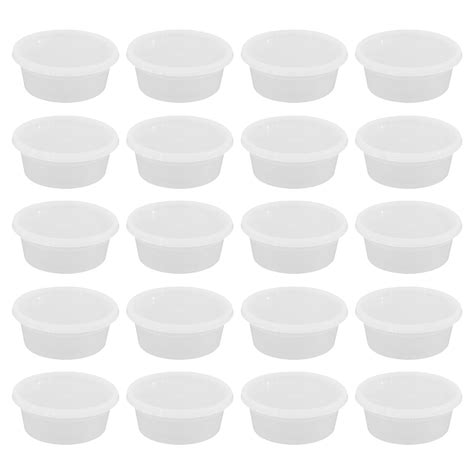 Warkul 20Pcs Food Storage Box With Airtight Lid Round Clear Food Grade