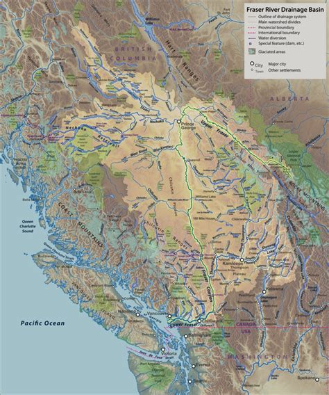 Map : Fraser River Drainage Basin - Infographic.tv - Number one ...