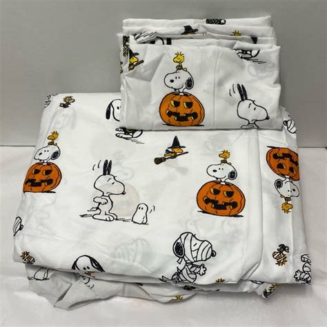 Peanuts Bedding Peanuts Halloween Snoopy Woodstock Mummy Pumpkin