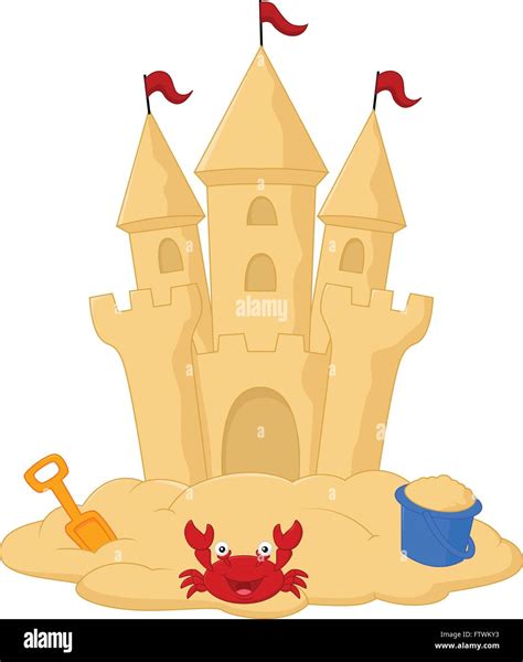 Sand castle cartoon Stock Vector Image & Art - Alamy