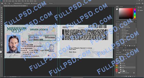 Download Usa Mississippi Driver License V2 Psd File Photoshop Template