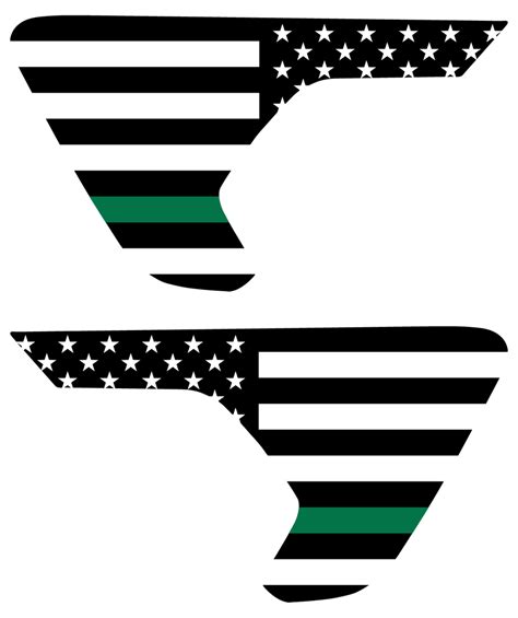 Thin Green Line Flag Vent Decals – Rebel Decal