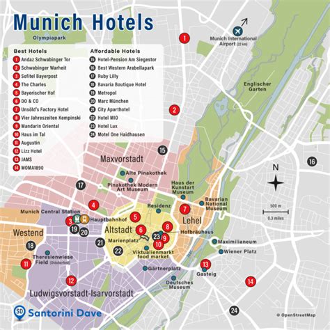 MUNICH HOTEL MAP Best Areas Neighborhoods Places To Stay