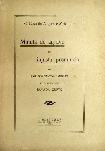 O CASO DO ANGOLA E METROPOLE MINUTA DE AGRAVO DE INJUSTA PRONUNCIA DE