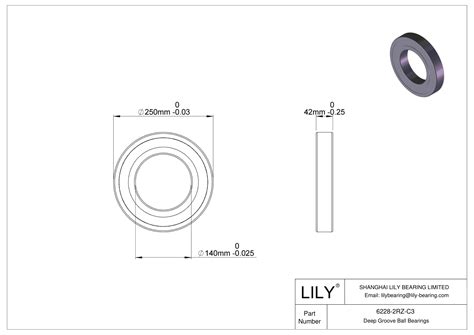 6228-2RZ-C3 | Deep Groove Ball Bearings (6000, 6200, 6300, 6400 ...