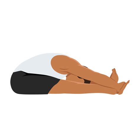 Man Doing Paschimottanasana Seated Forward Bend Exercise