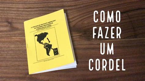 Como Fazer Um Folheto De Cordel Literatura De Cordel YouTube