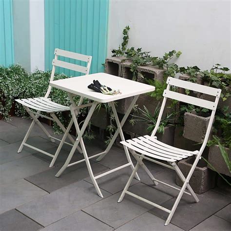 Runesay Piece Metal Outdoor Bistro Patio Bistro Set Of Foldable