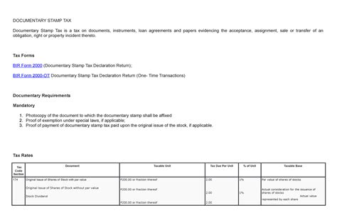 Dst Taxation Documentary Stamp Documentary Stamp Tax Documentary