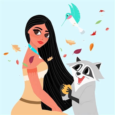 Pocahontas, Meeko and Flit 🍂🌸🦡💖 #pocahontas #disney #meeko #flit