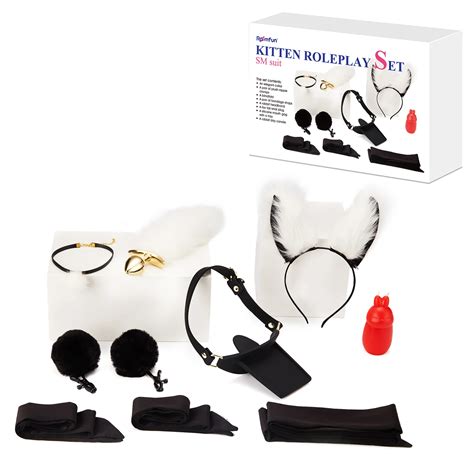 Roomfun 8 Pcs Fetish Mouth Gag Handcuffs Bondage Restraint Slave Game Set Bdsm Sex Toys With