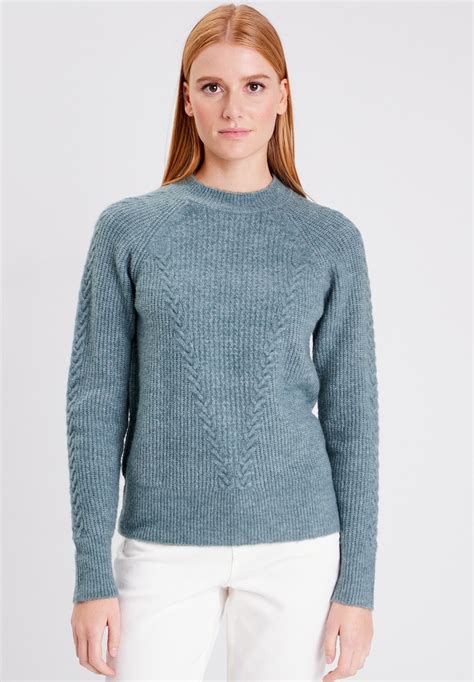 Bonobo Jeans Mit Langen Ärmeln Pullover Vert Foncé Bleu Pétrole