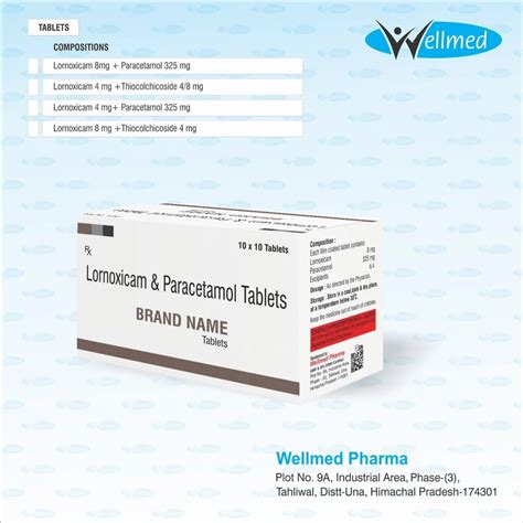 Lornoxicam 8 Mg Thiocolchicoside 4 Mg At Best Price In Chandigarh