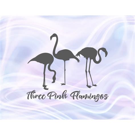 Flamingo SVG Files For Cricut Tropical Clipart 3 Pink Three Summer