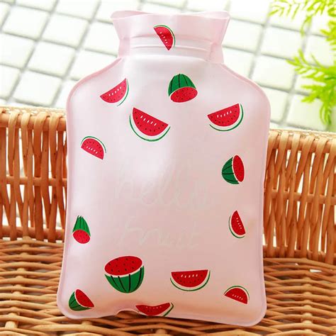 Pcs Cute Hot Water Bottle Cartoon Fruit Cactus Mini Explosion Proof Water Injection Bottle Hot