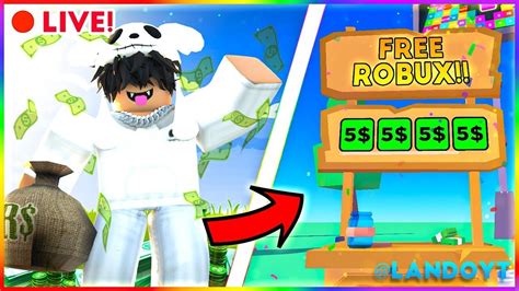 Giving 10 000 Robux To Every Viewer LIVE Roblox Robux Live Free