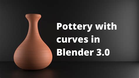 Making Pottery With Curves In Blender 30 Procedural Youtube