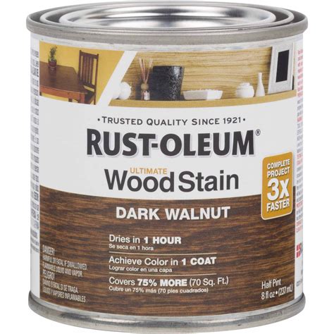 Dark Walnut Rust Oleum Ultimate Wood Stain Half Pint