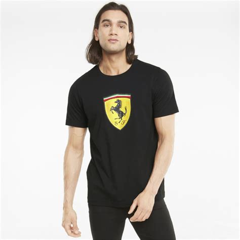 Koszulka M Ska Puma Ferrari Race Colored Big Shield Czarna