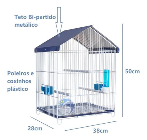 Viveiro Parede Gaiola Can Rio Calopsita Periquito Agaporni Frete Gr Tis