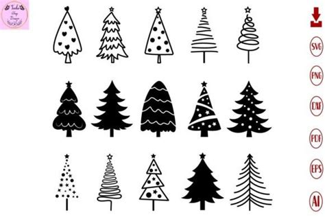 Christmas Tree Svg Bundle Christmas Svg Graphic By Tadashop Design · Creative Fabrica