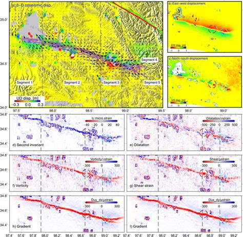 Threedimensional Displacement Fields And Coseismic Strain Maps Of The