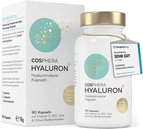 Hyalurons Ure Kapseln Hochdosiert Mit Mg Pro Kapsel Vegane