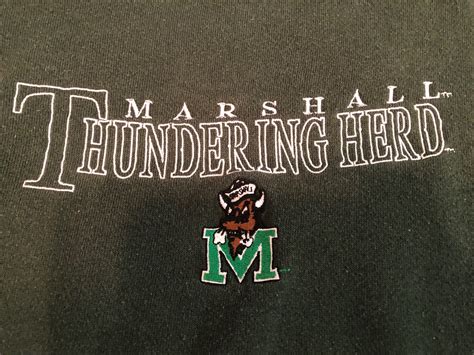 Marshall University Thundering Herd Sweatshirt, Tultex 1990s 50-50 Marco Logo - Etsy