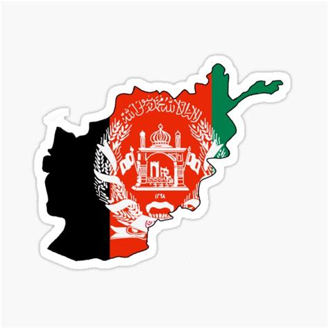 "afghanistan flag country outline" Sticker for Sale by elladitraglia ...